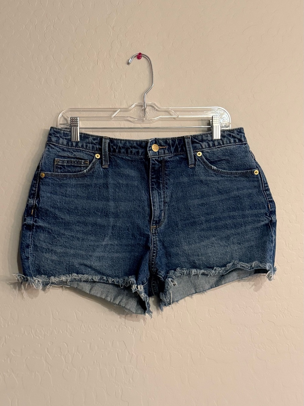 Universal Thread Dark Blue Frayed Hem Denim Jean Shorts